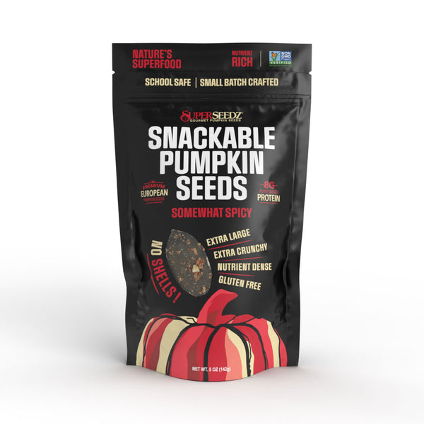 π₯π₯ Somewhat Spicy Gourmet Pumpkin Seeds β Roasted European Pepitas, Aged Cayenne, Garlic & Sea Salt Looking for heat with flavor?